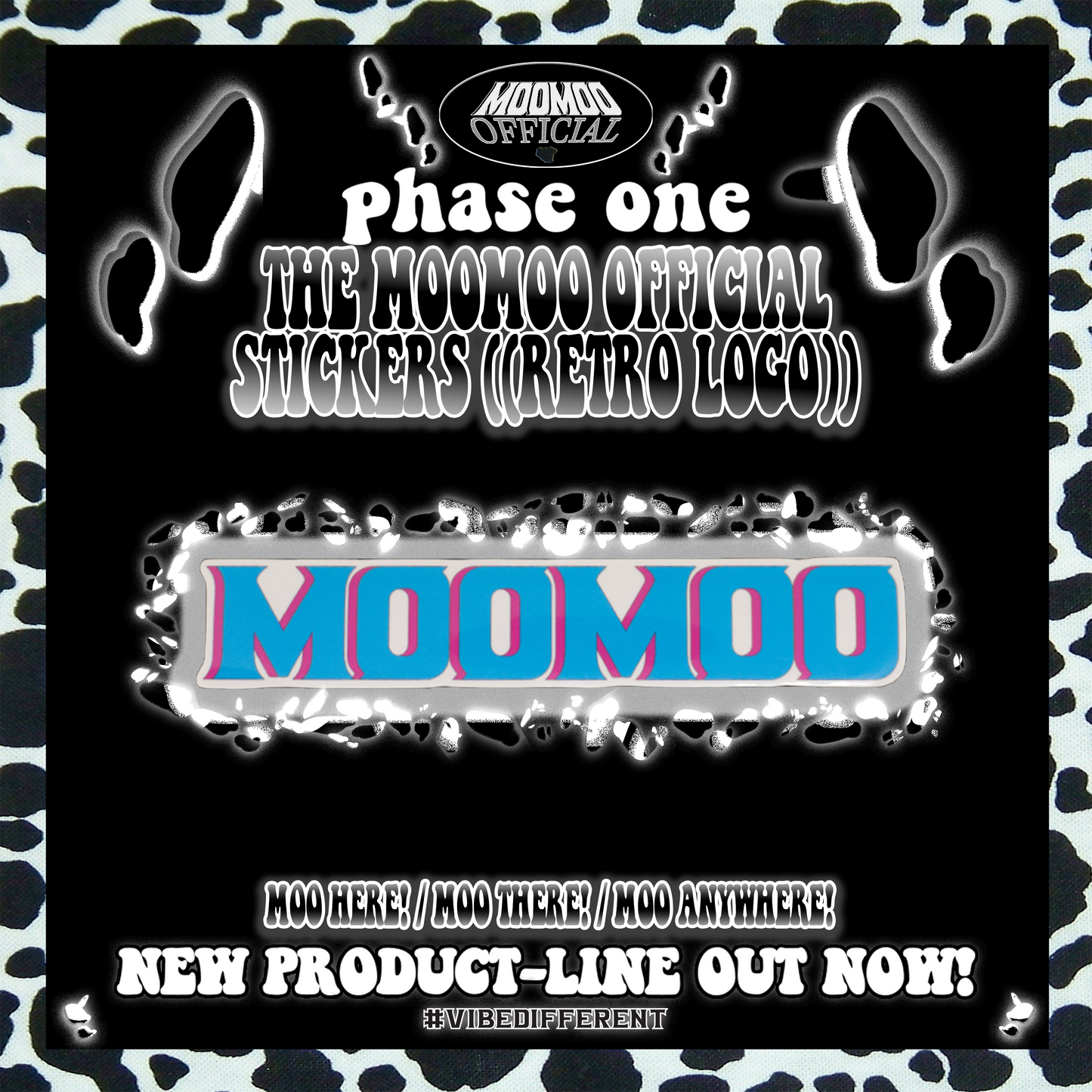 THE MOOMOO OFFICIAL STICKER ((BLUE/PINK))